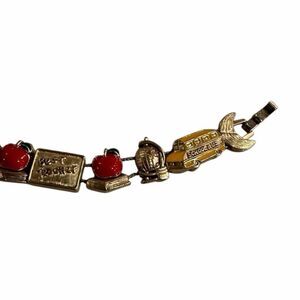 VINTAGE TOFA Women’s Gold Tone Teacher Charm Bracelet